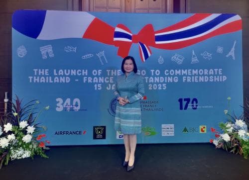 รองปลัดกระทรวงฯ ร่วมพิธีเปิดตัวตราสัญลักษณ์เฉลิมฉลองการสถาปนาความสัมพันธ์ทางการทูตไทย-ฝรั่งเศส