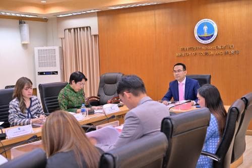 ผู้ช่วยปลัดกระทรวงการท่องเที่ยวและกีฬา เป็นประธานการประชุมเตรียมการสำหรับการประชุมคณะทำงานจัดทำและขับเคลื่อนแผนปฏิบัติการส่งเสริมความร่วมมือด้านการท่องเที่ยว ไทย - ลาว