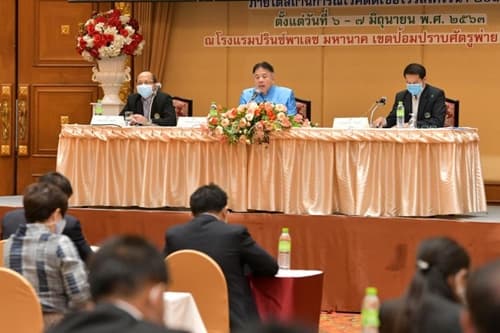 การประชุมชี้แจงแนวทางการเสนอโครงการภายใต้กรอบนโยบายการฟื้นฟูเศรษฐกิจและสังคมของประเทศในภารกิจของกระทรวงการท่องเที่ยวและกีฬา และแนวทางการปฏิบัติตามคู่มือการดำเนินการด้านการท่องเที่ยวและกีฬาภายใต้สถานการณ์โรคติดเชื้อไวรัสโคโรนา 2019 (COVID-19)