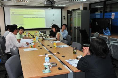 ประชุมตรวจรับโครงการจัดทำระบบฐานข้อมูลผลการดำเนินงานตามแผนยุทธศาสตร์และแผนปฏิบัติราชการ ประจำปีงบประมาณ พ.ศ.๒๕๕๗ งวดที่ ๒